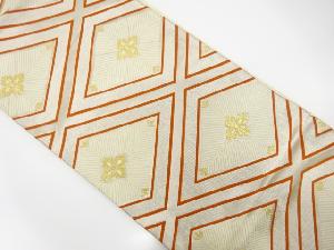 アンティーク　斜め格子に松菱模様織出し袋帯（材料）